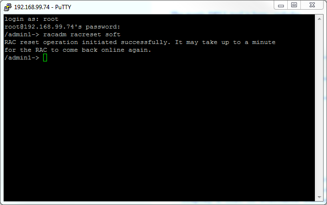 Reset DELL idrac via SSH – gansercom