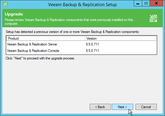 veeam backup and replication update